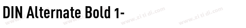 DIN Alternate Bold 1字体转换